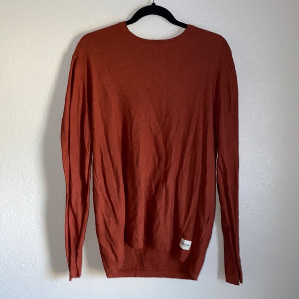 Jack & Jones Red Long Sleeve Crewneck Shirt